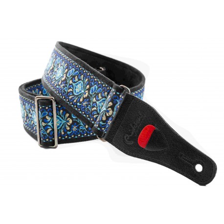 CUREA CHITARA RIGHTON! Woodstock II Blue Guitar Strap
