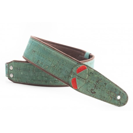 CUREA CHITARA RIGHTON! Cork Teal Guitar Strap