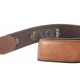 CUREA CHITARA RIGHTON! Smooth Light Brown Leather Bass Strap