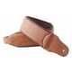 CUREA CHITARA RIGHTON! Smooth Light Brown Leather Bass Strap