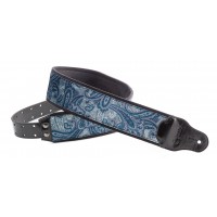 CUREA CHITARA YAMAHA PAISLEY VELVET-70 BLUE GUITAR STRAP