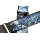 CUREA CHITARA YAMAHA PAISLEY VELVET-60 BLUE GUITAR STRAP